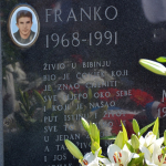 BIBINJE, 02.05.2020., koronavirus 29. obljetnica pogibelji Franko Lisica iz Bibinja (24. 09. 1968.- 02. 05. 1991), mjesno groblje Sasavac...