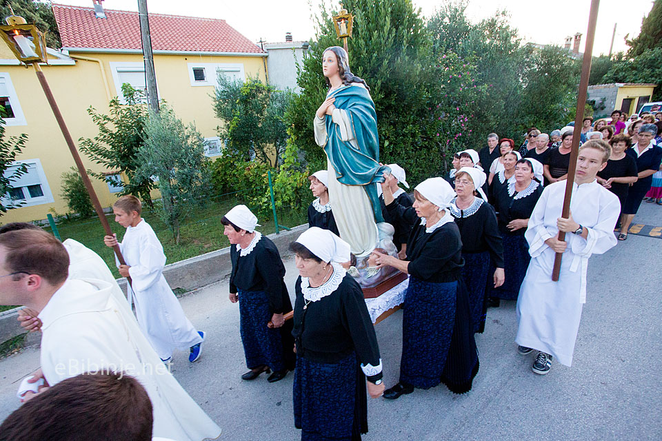 Bibinje procesija za Vel.Gospu