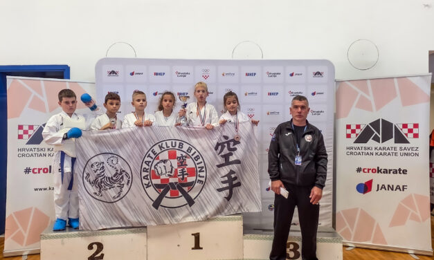 Karate klub Bibinje osvojio zlato, dva srebra i dvije bronce naPrvenstvu Hrvatske u borbama!